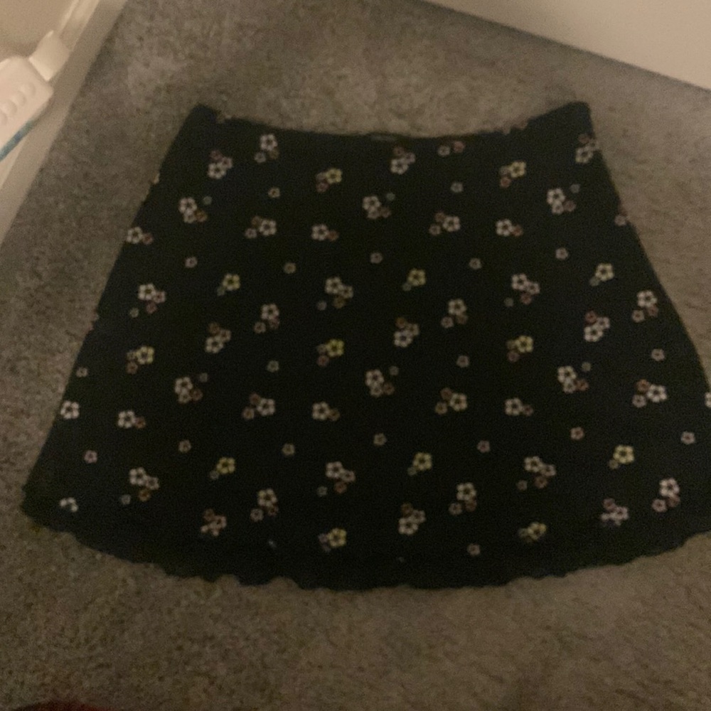 Lacy, black, flower skirt
